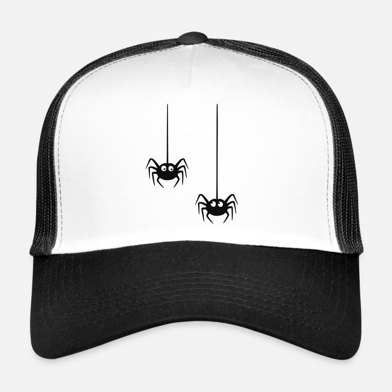 Spinne - Spider - Duo - Trucker Cap - Weiß/Schwarz