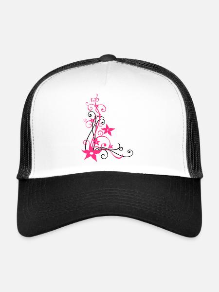 Vrille - Casquette trucker  - blanc/noir - Devant