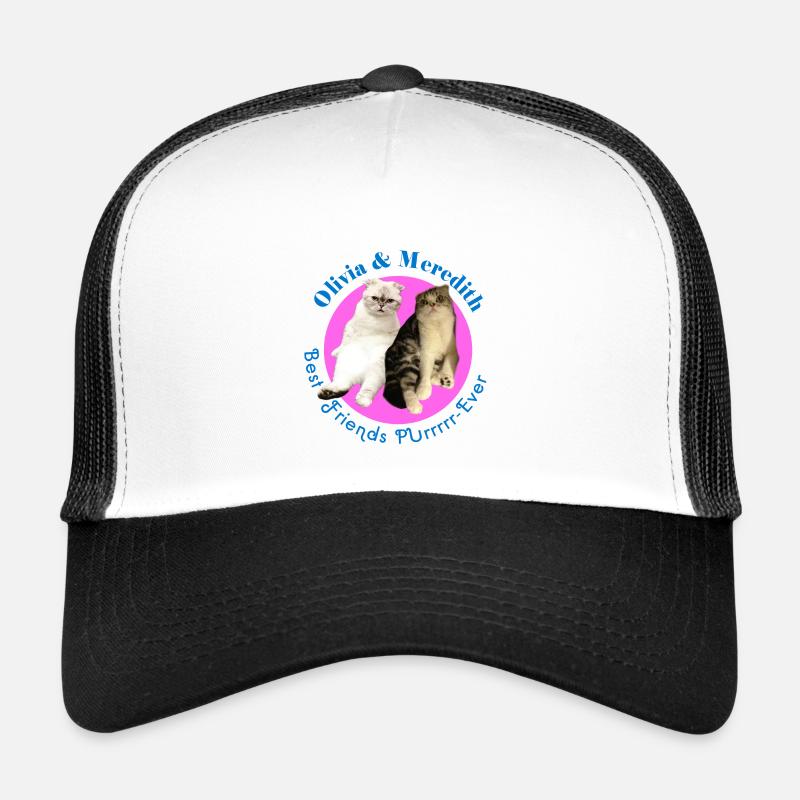 OLIVIA UND MEREDITH - Trucker Cap - Weiß/Schwarz