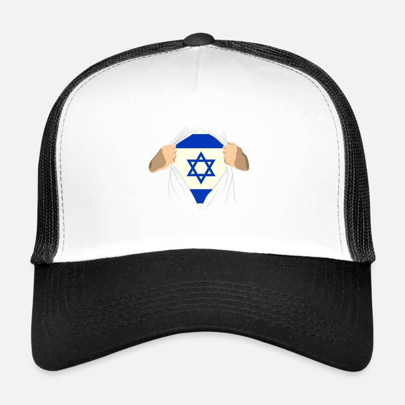 Israel - Trucker Cap - Weiß/Schwarz