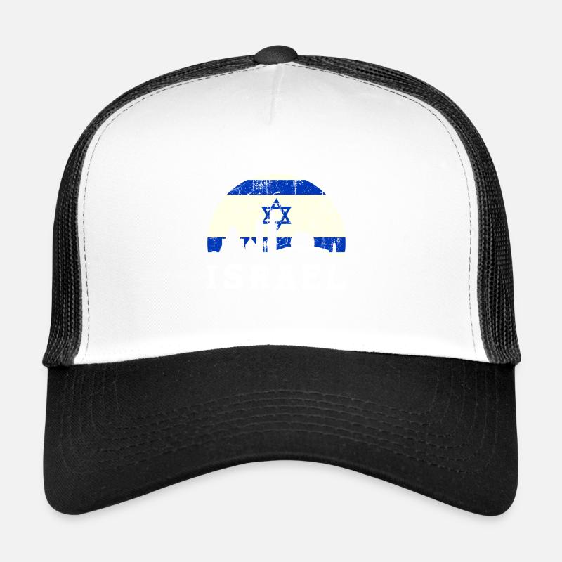Israël Vernse drapeau Idée de cadeau Casquette trucker 