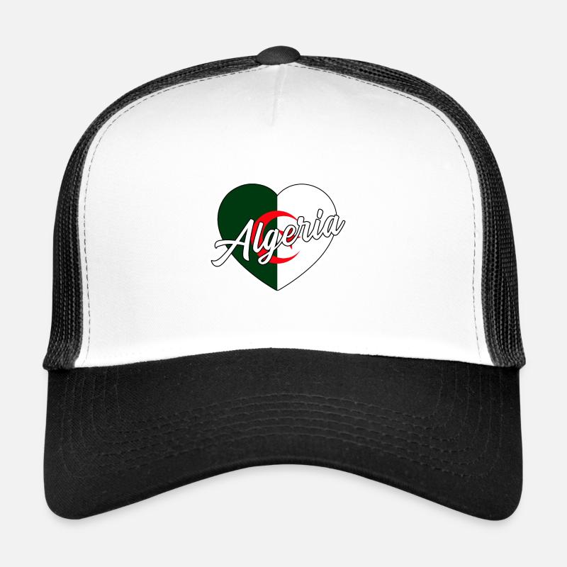 Algerien - Trucker Cap - Weiß/Schwarz