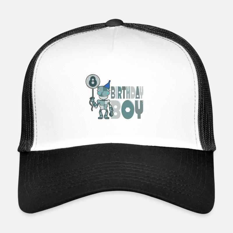 8. Geburtstag Roboter Trucker Cap