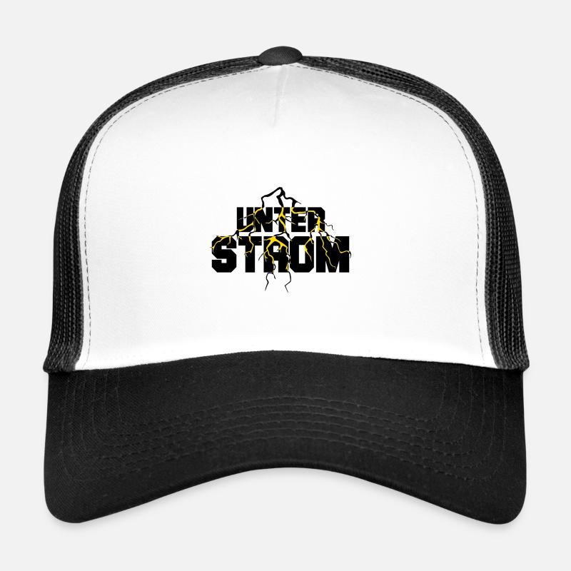 Unter Strom - Trucker Cap - Weiß/Schwarz