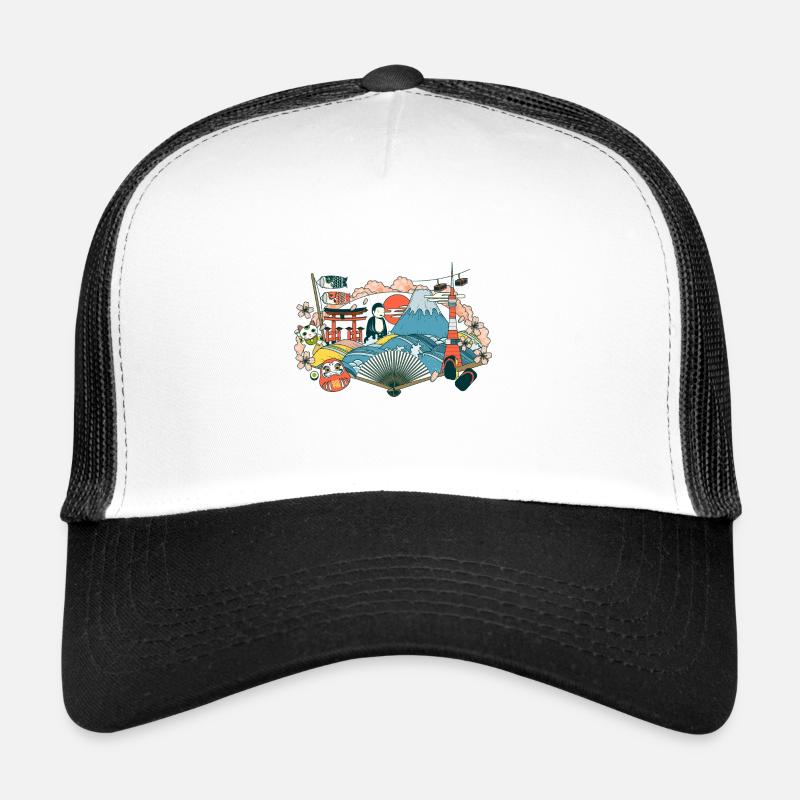 Japan - Trucker Cap - Weiß/Schwarz