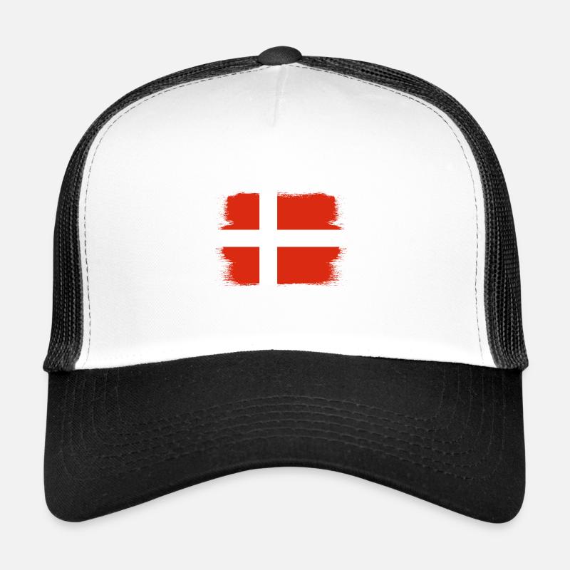 Danemark Drapeau Scandinavie Drapeau danois Voyage Casquette trucker 