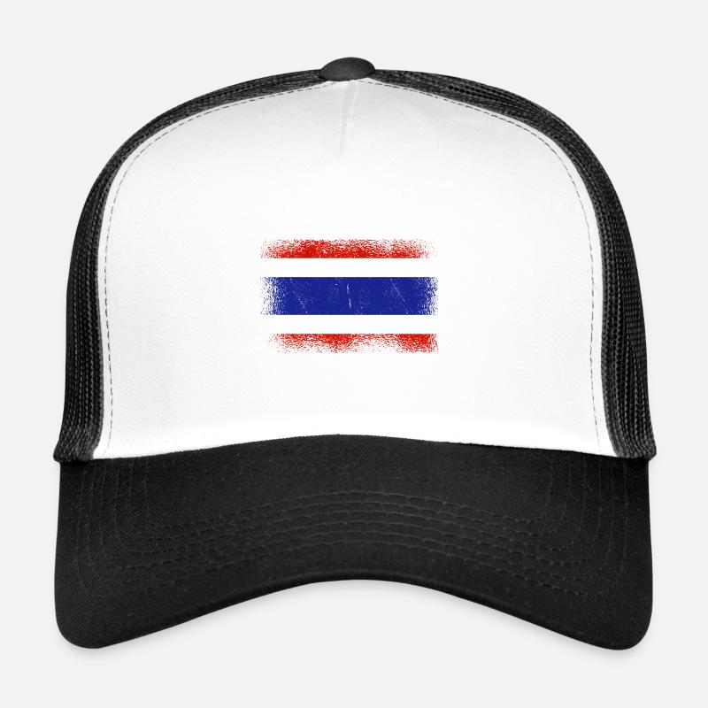 Thaïlande Drapeau Thaïlandais Drapeau utilisé Look Casquette trucker 