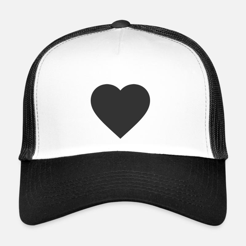 Herz | Schwarz | Geschenkidee Trucker Cap