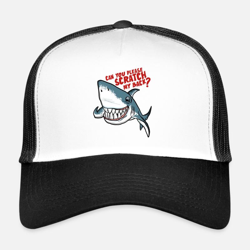 Great White Shark Scratch My Back - Trucker Cap - Weiß/Schwarz