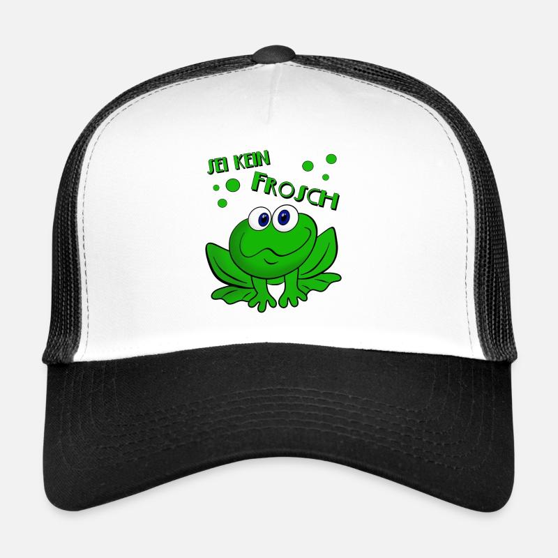 Ne sois pas une grenouille - Casquette trucker  - blanc/noir