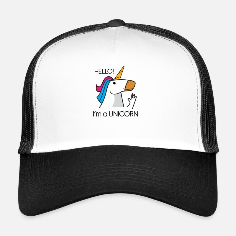 Unicorn hello Einhorn Hallo Trucker Cap