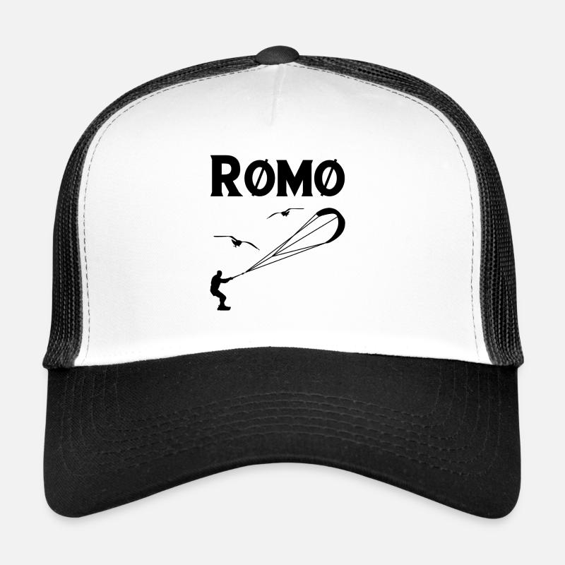 Dänemark Strand Meer Römö Romo Röm Urlaub Geschenk - Trucker Cap - Weiß/Schwarz