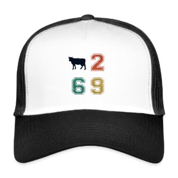 Vegan, 269, peace, salvation, equality - Trucker Cap - white/black - Front