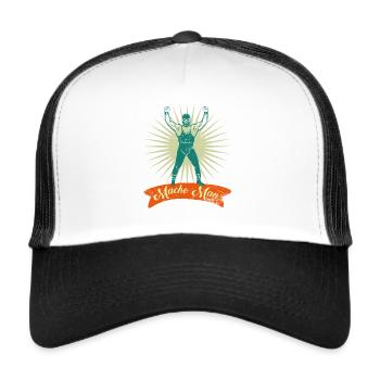Wrestling macho man - Trucker Cap - white/black - Front