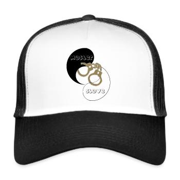 Maître esclave - Casquette trucker  - blanc/noir - Devant
