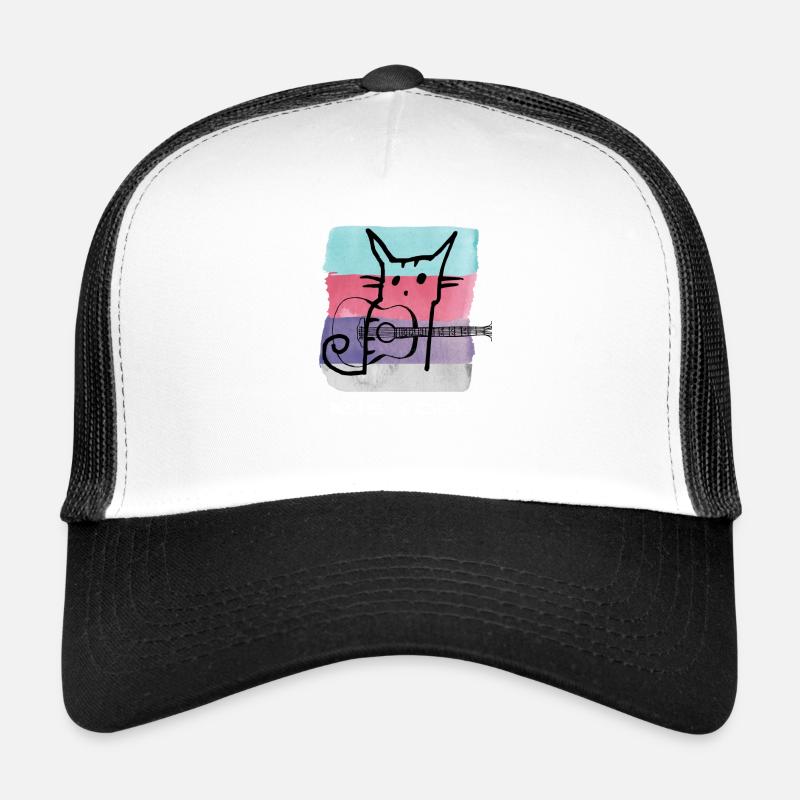 Rock and roll Katze lets rock cat rock n roll Trucker Cap