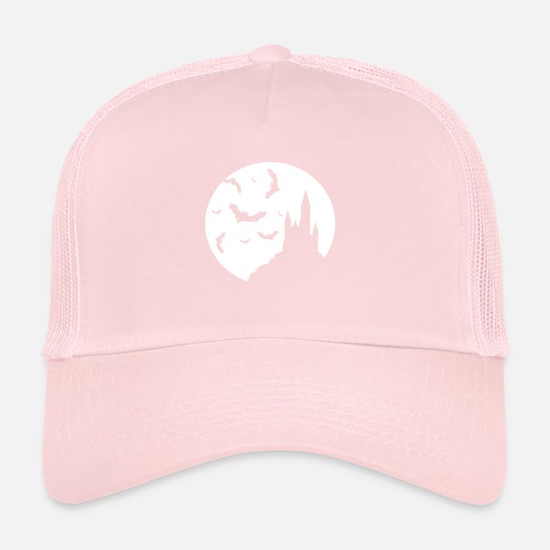 Full moon night in Dracula castle Trucker Cap