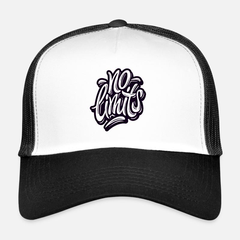NO LIMITS Print - Trucker Cap - Weiß/Schwarz