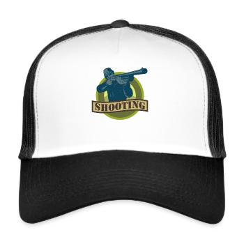 Sportschiessen Schiesssport - Trucker Cap - Weiß/Schwarz - Vorne