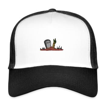 Halloween tombstone - Trucker Cap - white/black - Front