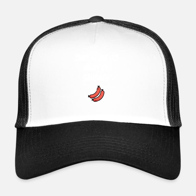 Das ist mir Wurst lustiges Denglisch Motiv Schwarz Trucker Cap
