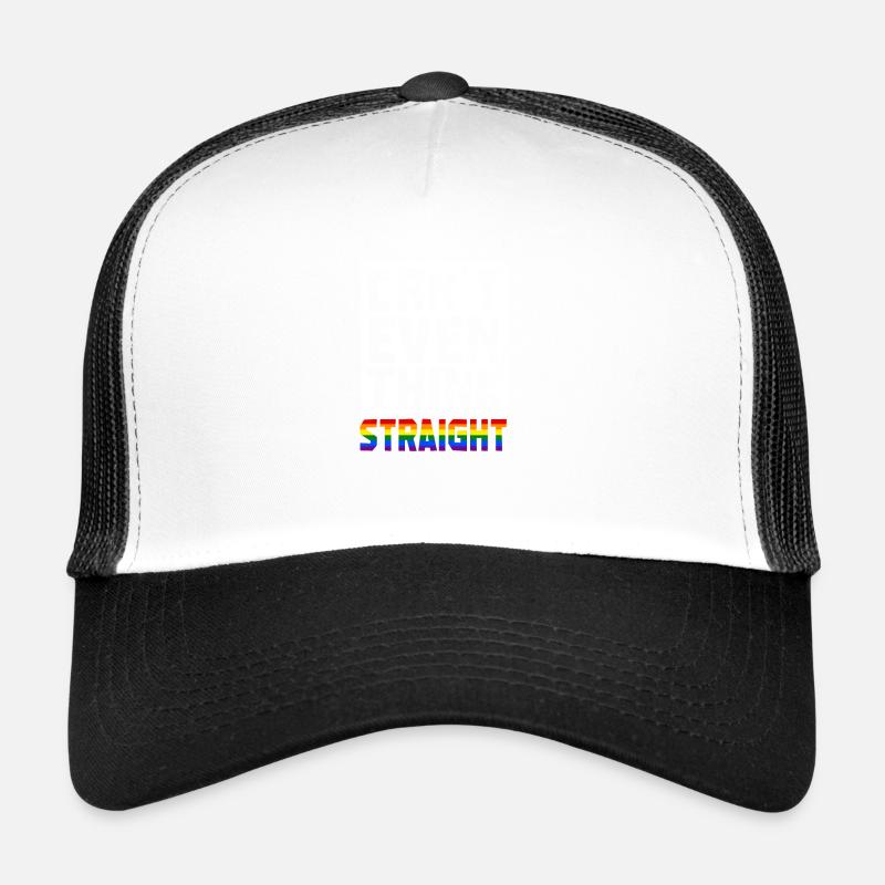 can't even think straight gift - Trucker Cap - white/black