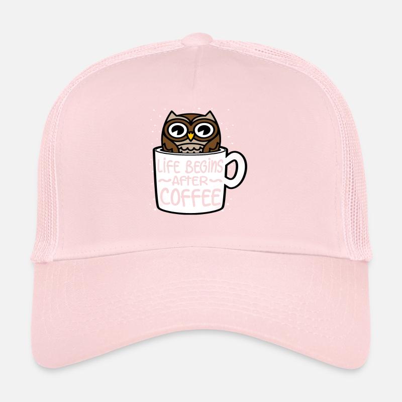 La vie commence après le cadeau du café Casquette trucker 