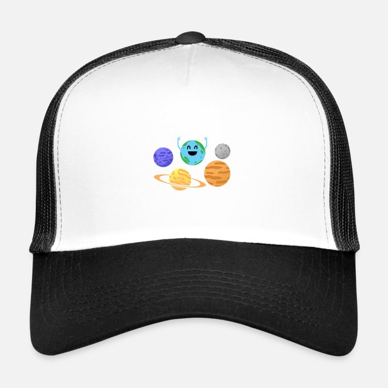 funny earth gift - Trucker Cap - white/black