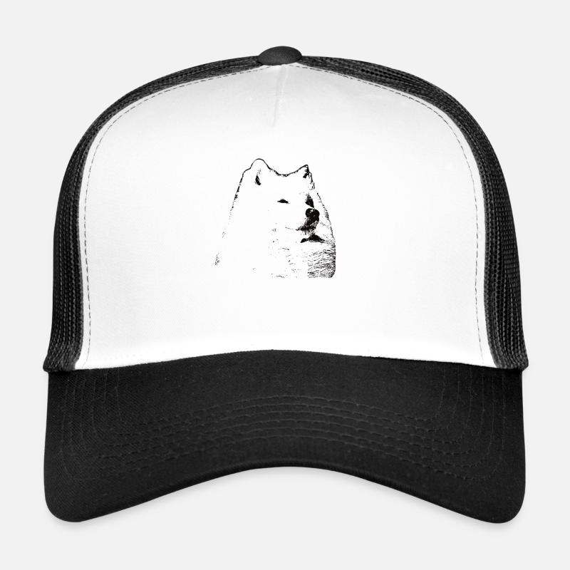 Samoyède - Casquette trucker  - blanc/noir