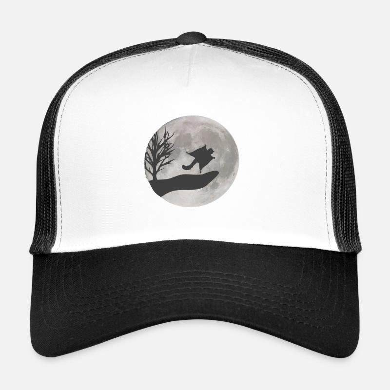 Flughörnchen Zeichnung - Trucker Cap - Weiß/Schwarz