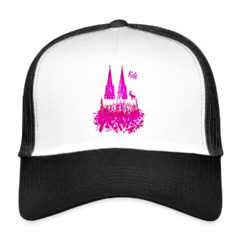 Cologne Cathedral - Trucker Cap - white/black - Front