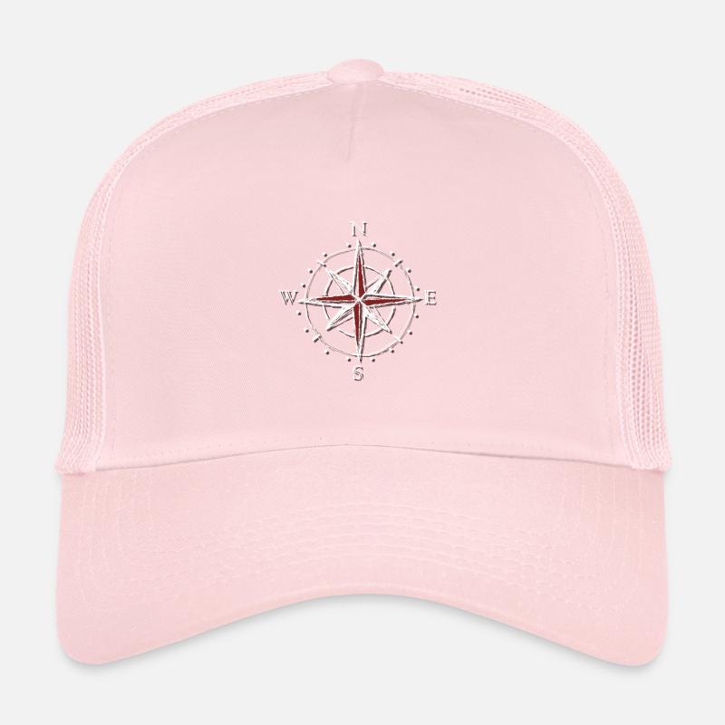 Sailing Compass Boottrip Pirate Globe Gift Trucker Cap