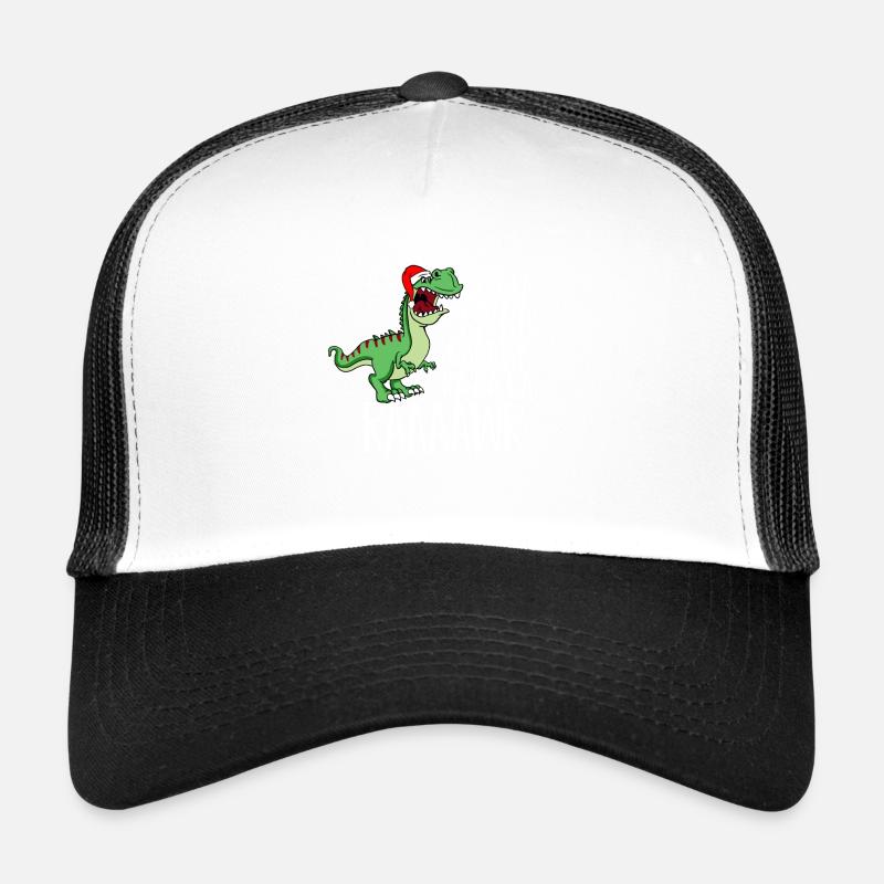 Dinosaur sang julegave - Trucker cap - hvid/sort