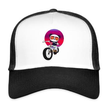Panda sur vélo panda ours enfant enfants Enfants Enfants - Casquette trucker  - blanc/noir - Devant