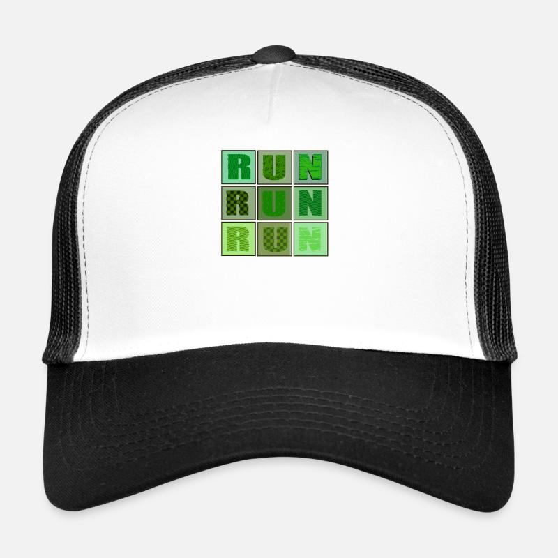 courir courir courir - Casquette trucker  - blanc/noir