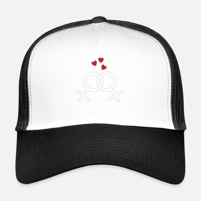 Lesbisch Lesbische Liebe - Trucker Cap - Weiß/Schwarz