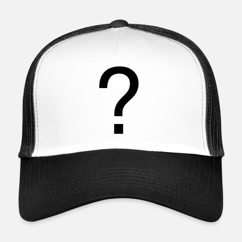 ?, Point d'interrogation - Casquette trucker  - blanc/noir