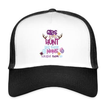 GIRLS HUNT LIKE MOMS - Trucker Cap - white/black - Front
