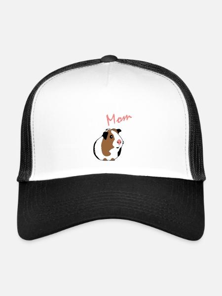 cochon de Guinée - Casquette trucker  - blanc/noir - Devant