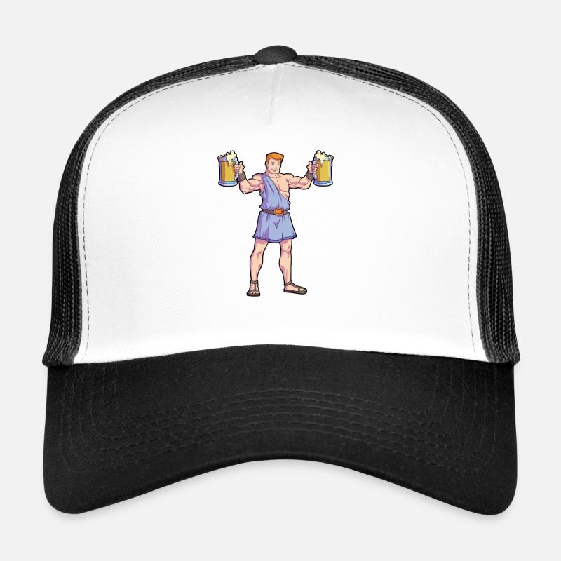 Bierkules - Herkules with 2 beer drinking baptism Trucker Cap