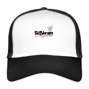cooles Muffin Törtchen backen Geschenk - Trucker Cap - Weiß/Schwarz - Vorne