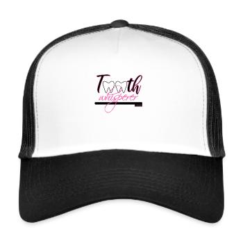 Zahnarzt Zähnärztin Zahnarzthelferin Geschenk - Trucker Cap - Weiß/Schwarz - Vorne