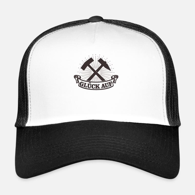 Glück Auf - Trucker Cap - Weiß/Schwarz