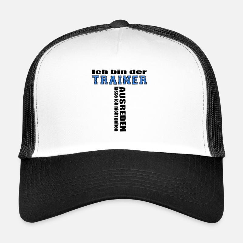 cooles Trainer Trainerin Sporttrainer Geschenk - Trucker Cap - Weiß/Schwarz