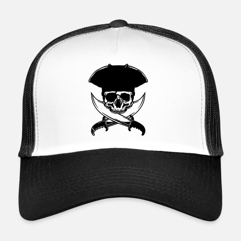 skull-pirate Trucker Cap