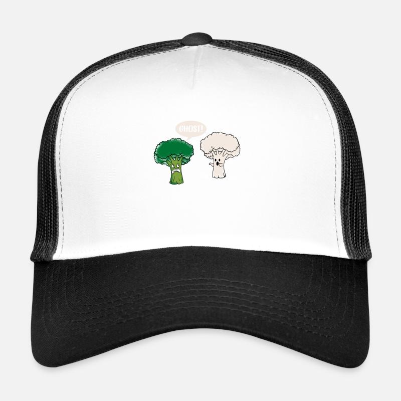 broccoli and cauliflower gift - Trucker Cap - white/black