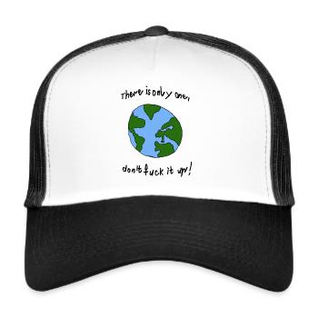 Original child's drawing - Save the Planet T-Shirt - Trucker Cap - white/black - Front