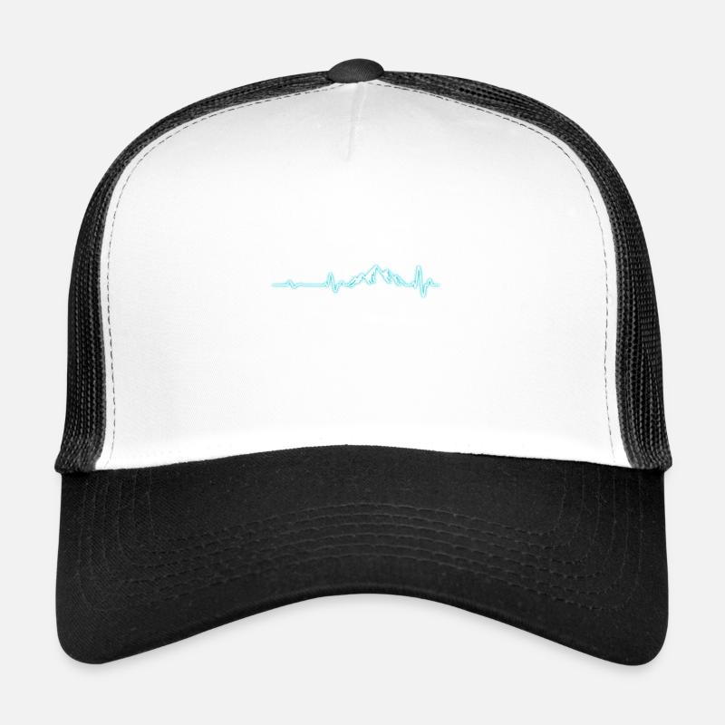 Fallschirm Herzschlag Geschenk - Trucker Cap - Weiß/Schwarz