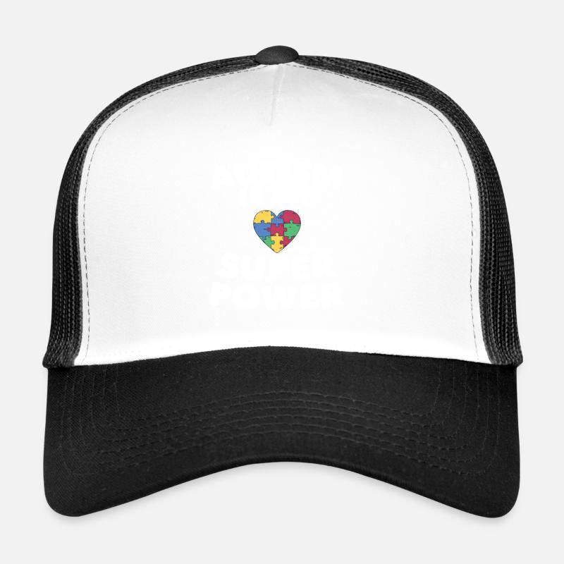 Autism is my superpower - Trucker Cap - white/black