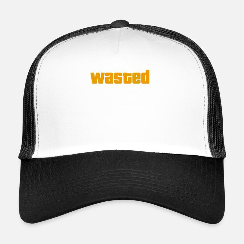 Idée cadeau de jeu wast-ed - Casquette trucker  - blanc/noir